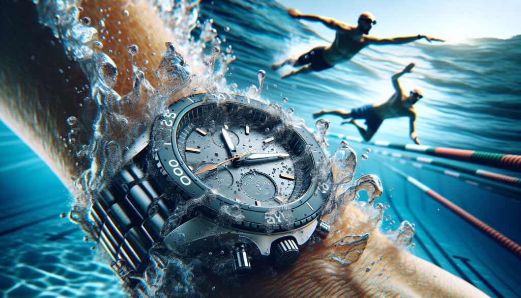 nager avec une montre ip68