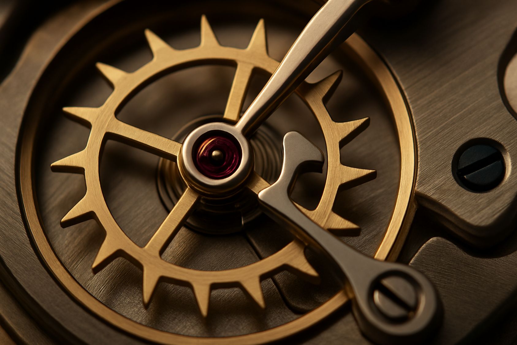 la roue d'échappement d'une montre