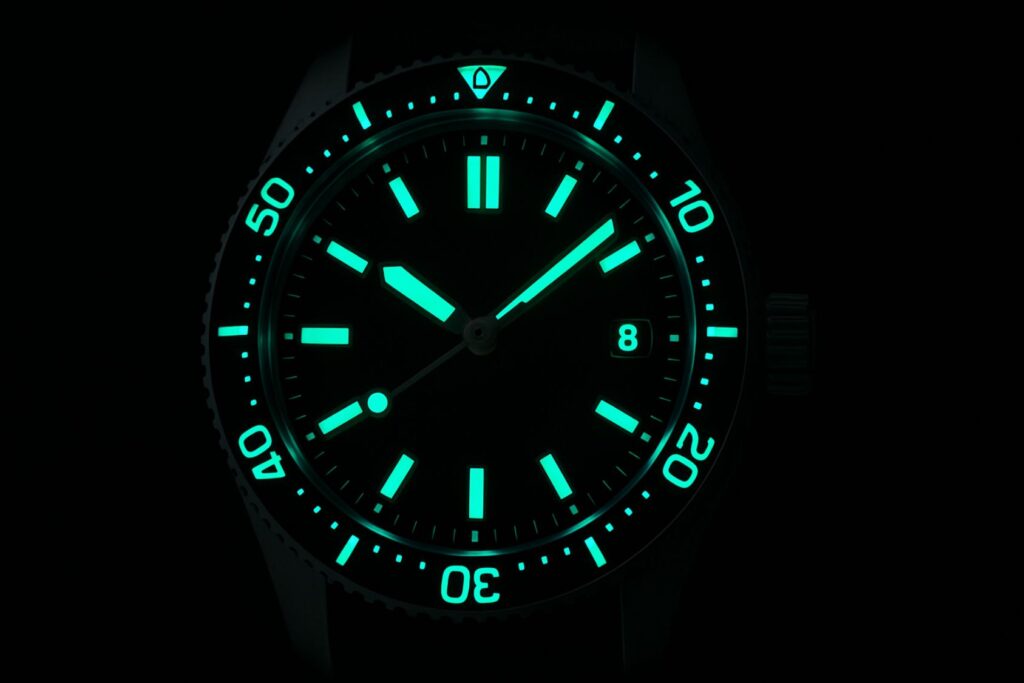 le super-luminova sur une montre